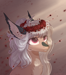 Size: 1744x1976 | Tagged: safe, artist:vitani, imported from derpibooru, oc, oc only, pony, bust, female, floral head wreath, flower, mare, portrait, solo