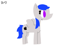 Size: 4096x3072 | Tagged: safe, artist:daisythepuppy57, imported from derpibooru, oc, oc only, oc:ipod, apple (company), apple logo, simple background, solo, white background