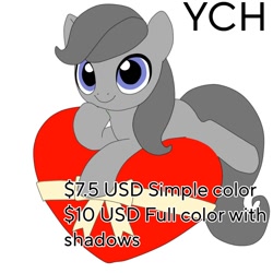 Size: 1080x1080 | Tagged: safe, artist:naoto yazarän, imported from derpibooru, pony, commission, heart, ribbon, solo, your character here