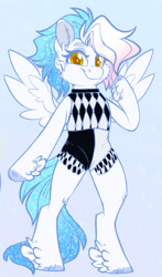 Size: 1280x2182 | Tagged: safe, artist:thehaywaiianhorse, imported from derpibooru, oc, oc only, oc:ariel ace, pegasus, pony, bipedal, clothes, female, leotard, mare, solo