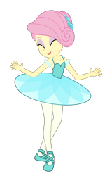 Size: 6570x10272 | Tagged: safe, artist:emeraldblast63, imported from derpibooru, fluttershy, human, equestria girls, ballerina, commission, eyes closed, female, flutterina, open mouth, open smile, simple background, smiling, solo, transparent background