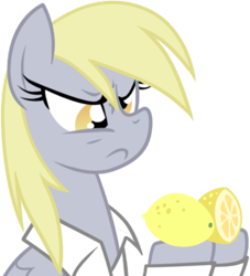 Size: 394x433 | Tagged: safe, artist:equestria-prevails, imported from derpibooru, derpy hooves, pegasus, pony, female, fill error, food, lemon, mare, simple background, solo, transparent background