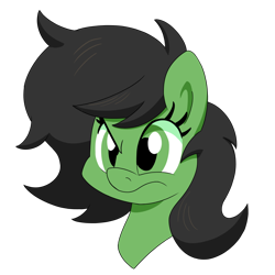 Size: 900x900 | Tagged: safe, artist:unitxxvii, imported from derpibooru, oc, oc only, oc:filly anon, earth pony, pony, bust, female, filly, foal, frown, simple background, solo, transparent background