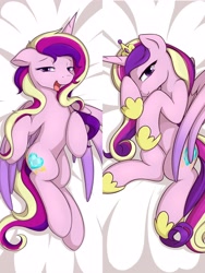 Size: 3000x4000 | Tagged: safe, artist:mad-cloak, artist:theparagon, imported from derpibooru, princess cadance, pony, adorasexy, bedroom eyes, body pillow, body pillow design, cute, cutedance, female, open mouth, sexy, solo, tongue out