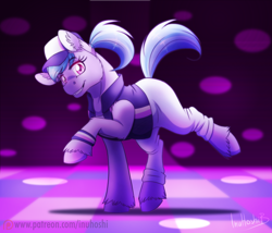 Size: 1800x1538 | Tagged: safe, artist:inuhoshi-to-darkpen, imported from derpibooru, azure velour, earth pony, pony, the saddle row review, baseball cap, cap, clothes, dancing, female, hat, mare, my little pony, patreon, patreon logo, solo, unshorn fetlocks