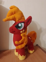 Size: 3000x4000 | Tagged: safe, artist:jbond, imported from derpibooru, big macintosh, earth pony, pony, freckles, handmade, indoors, irl, male, photo, photography, plushie, solo, stallion, unshorn fetlocks