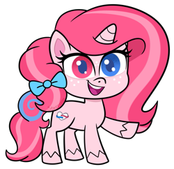 Size: 959x927 | Tagged: safe, artist:starrtoon, imported from derpibooru, oc, oc only, oc:lovely, unicorn, my little pony: pony life, heterochromia, horn, simple background, solo, transparent background, unicorn oc