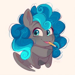 Size: 3000x3000 | Tagged: safe, artist:imalou, imported from derpibooru, oc, oc only, oc:sky palette, pegasus, pony, male, mouth hold, open mouth, open smile, pegasus oc, pencil, smiling, solo, stallion, wings