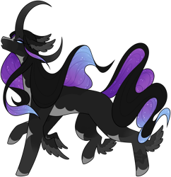 Size: 1008x1040 | Tagged: safe, artist:shortbred, imported from derpibooru, oc, oc only, pony, unicorn, feral, fusion:nightmare rarity, fusion:pony of shadows, horn, solo