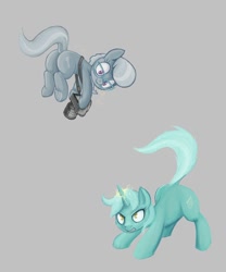 Size: 1000x1200 | Tagged: safe, artist:darkdoomer, imported from derpibooru, lyra heartstrings, silver spoon, earth pony, pony, unicorn, butt, camera, cute, dock, duo, female, filly, foal, glasses, horn, magic, magma.com, mare, plot, silverbetes, simple background, tail, telekinesis, underhoof