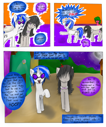 Size: 1000x1200 | Tagged: safe, artist:hewhoerasesmost, imported from derpibooru, dj pon-3, octavia melody, vinyl scratch, oc, comic:beethoven virus, comic, drink, female, lesbian, punch (drink), punch bowl, scratchtavia, shipping, speech bubble