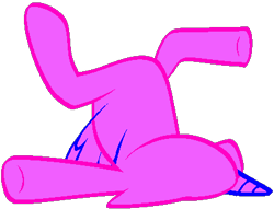 Size: 409x313 | Tagged: safe, artist:kharmacal, imported from derpibooru, anatomically incorrect, base, faceplant, incorrect leg anatomy, legs don't bend like that, solo