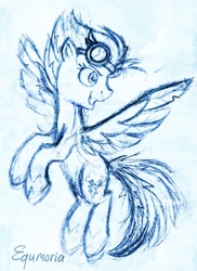 Size: 1997x2742 | Tagged: safe, artist:equmoria, imported from derpibooru, pegasus, pony, g5 concept leaks, rainbow dash (g5 concept leak), sketch, traditional art