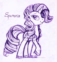 Size: 1981x2123 | Tagged: safe, artist:equmoria, imported from derpibooru, pony, unicorn, g5 concept leaks, horn, rarity (g5 concept leak), sketch, traditional art