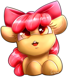 Size: 1035x1166 | Tagged: safe, artist:paintcoloryt, imported from derpibooru, apple bloom, earth pony, pony, adorabloom, bow, cute, female, filly, foal, hair bow, mare, simple background, solo, sweet dreams fuel, transparent background