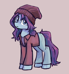 Size: 472x507 | Tagged: safe, artist:plunger, imported from twibooru, oc, oc only, pony, beanie, clothes, female, hat, image, mare, png, simple background, solo