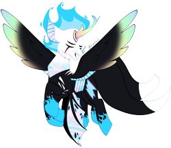 Size: 1952x1689 | Tagged: safe, artist:kharmacal, imported from derpibooru, oc, oc only, oc:ø, deity, base used, bat wings, eyes closed, fox tail, mane of fire, simple background, sleipnir, solo, tail, transparent background, wings