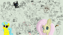 Size: 1920x1080 | Tagged: safe, anonymous artist, artist:anonymous, artist:hoersbandit, artist:illagain, artist:pylony, artist:rapt, artist:xppp1n, artist:zan logemlor, applejack, cozy glow, fluttershy, lemon hearts, lyra heartstrings, marble pie, pinkie pie, rarity, trixie, oc, oc:smiley face, pony, /bale/, /mlp/, /pgd/, collaboration, female, magma.com, mare, numget