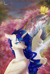 Size: 2000x3000 | Tagged: safe, artist:fasutell-a, imported from derpibooru, oc, alicorn, pony, female, flower, mare, mirror, solo