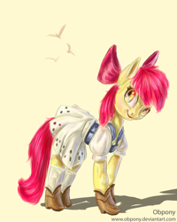 Size: 4000x5000 | Tagged: safe, artist:lulemt, imported from derpibooru, apple bloom, earth pony, pony, clothes, female, filly, foal, solo