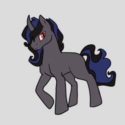 Size: 2000x2000 | Tagged: safe, artist:amanecerlobo, imported from derpibooru, oc, umbrum, unicorn, horn, male, offspring, parent:king sombra, parent:radiant hope, parents:hopebra, stallion