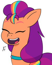 Size: 2693x3391 | Tagged: safe, artist:frownfactory, imported from derpibooru, sunny starscout, earth pony, eyes closed, female, g5, mane stripe sunny, simple background, solo, transparent background