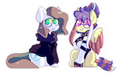 Size: 1800x1050 | Tagged: safe, artist:amiicommissions, imported from derpibooru, oc, oc only, oc:cookie, pegasus, pony, clothes, colored wings, female, glasses, hoodie, mare, simple background, transparent background, two toned wings, wings