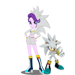 Size: 894x894 | Tagged: safe, artist:kalel156, imported from derpibooru, starlight glimmer, human, equestria girls, clothes, cosplay, costume, crossover, female, silver the hedgehog, solo, sonic the hedgehog (series)