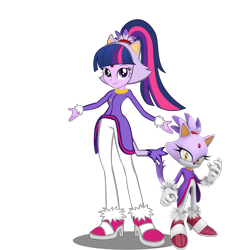 Size: 1024x1024 | Tagged: safe, artist:kalel156, imported from derpibooru, twilight sparkle, human, equestria girls, blaze the cat, clothes, cosplay, costume, crossover, female, solo, sonic the hedgehog (series)