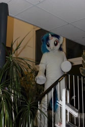 Size: 1382x2074 | Tagged: safe, artist:atalonthedeer, imported from derpibooru, dj pon-3, vinyl scratch, 2013, fursuit, indoors, irl, photo, ponysuit, solo, wwu