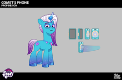 Size: 2081x1367 | Tagged: safe, imported from derpibooru, pony, auroricorn, comet (g5), concept art, g5, my little pony: tell your tale, phone, rainbows rollercoasters and the hopalottas