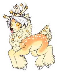 Size: 1280x1581 | Tagged: safe, artist:malinraf1615, imported from derpibooru, oc, deer, reindeer, simple background, solo, tongue out, transparent background