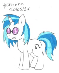 Size: 899x1119 | Tagged: safe, artist:cmara, imported from derpibooru, dj pon-3, vinyl scratch, pony, unicorn, female, horn, solo