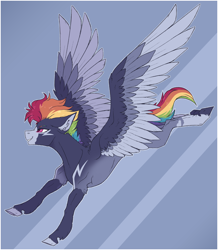 Size: 2698x3090 | Tagged: safe, artist:nocti-draws, imported from derpibooru, rainbow dash, pegasus, pony, alternate design, redesign, solo