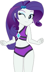 Size: 1091x1773 | Tagged: safe, artist:star-armour95, artist:yaya54320bases, imported from derpibooru, rarity, human, equestria girls, belly, belly button, bikini, clothes, cute, equestria girls specials, female, midriff, my little pony equestria girls: better together, my little pony equestria girls: forgotten friendship, one eye closed, raribetes, rarity's purple bikini, simple background, sleeveless, smiling, solo, swimsuit, transparent background, vector, wink