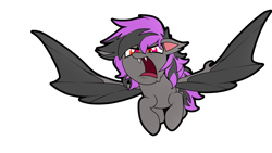 Size: 2000x1125 | Tagged: safe, edit, edited screencap, imported from derpibooru, screencap, oc, oc only, oc:starless night (desolator), bat pony, pony, bat pony oc, bat wings, flying, recolor, simple background, solo, transparent background, wings