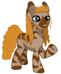 Size: 810x975 | Tagged: safe, artist:visserex52, imported from derpibooru, oc, oc:ofelia de lacrusca, hybrid, zebra, zebroid, zony, brown coat, hippy, memorial, redhead, stripes