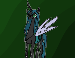 Size: 2048x1574 | Tagged: safe, artist:ewoudcponies, imported from derpibooru, queen chrysalis, changeling, changeling queen, female, long legs, outline, solo, white outline