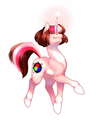 Size: 1343x1710 | Tagged: safe, artist:momoalistair, imported from derpibooru, oc, oc only, oc:bright color, pony, unicorn, bobcut, female, horn, mare, short hair, solo