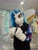 Size: 1500x2000 | Tagged: safe, artist:essorille, imported from derpibooru, dj pon-3, vinyl scratch, oc, oc:miss libussa, czequestria, fursuit, indoors, ponysuit, solo