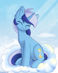 Size: 1200x1500 | Tagged: safe, artist:maravor, imported from derpibooru, minuette, pony, eyes closed, solo