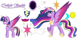 Size: 4800x2400 | Tagged: safe, artist:pichu1129, imported from derpibooru, twilight sparkle, alicorn, pony, age difference, older, solo, twilight sparkle (alicorn), ultimate twilight