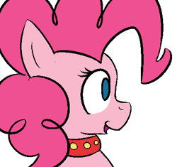 Size: 896x844 | Tagged: safe, imported from twibooru, pinkie pie, pony, collar, female, image, mare, png, solo