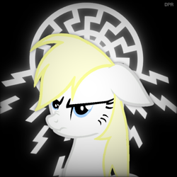 Size: 2048x2048 | Tagged: safe, editor:dpr, oc, oc:aryanne, pony, altbrony, angry, aryan pony, black sun, female, mare, nazi, nazi symbol, nazipone