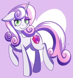 Size: 1893x2012 | Tagged: safe, artist:acidigon, imported from derpibooru, sweetie belle, pony, unicorn, female, horn, mare, raised hoof, simple background, solo, solo female