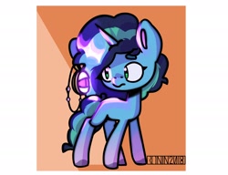 Size: 2600x2000 | Tagged: safe, artist:ronin20181, imported from derpibooru, pony, unicorn, female, g5, horn, jewelry, mare, medallion, misty brightdawn, necklace, passepartout, solo