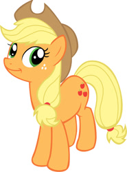 Size: 709x960 | Tagged: safe, imported from twibooru, applejack, pony, the return of harmony, cute, female, full body, image, mare, needs more jpeg, solo