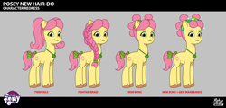 Size: 2626x1258 | Tagged: safe, imported from derpibooru, earth pony, spoiler:g5, spoiler:my little pony: tell your tale, spoiler:tyts02e32, adoraposey, alternate hairstyle, cute, g5, lil critter workshop, magic mirror (episode), my little pony: tell your tale, posey bloom