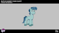 Size: 2844x1602 | Tagged: safe, imported from derpibooru, earth pony, pony, leak, spoiler:g5, spoiler:my little pony: tell your tale, spoiler:tyts02e32, alternate hairstyle, blue coat, blue mane, blue tail, danny zuko, g5, lil critter workshop, looking at you, magic mirror (episode), male, my little pony: tell your tale, rufus, smiling, smiling at you, stallion, tail, unshorn fetlocks