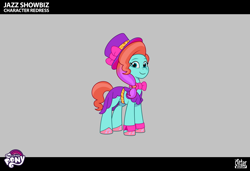 Size: 2330x1591 | Tagged: safe, imported from derpibooru, earth pony, pony, leak, spoiler:g5, spoiler:my little pony: tell your tale, spoiler:tyts02e32, bowtie, clothes, cyan eyes, female, g5, gradient mane, hat, jazz hooves, lil critter workshop, looking at you, magic mirror (episode), mare, my little pony: tell your tale, pink hooves, smiling, smiling at you, unshorn fetlocks, vest